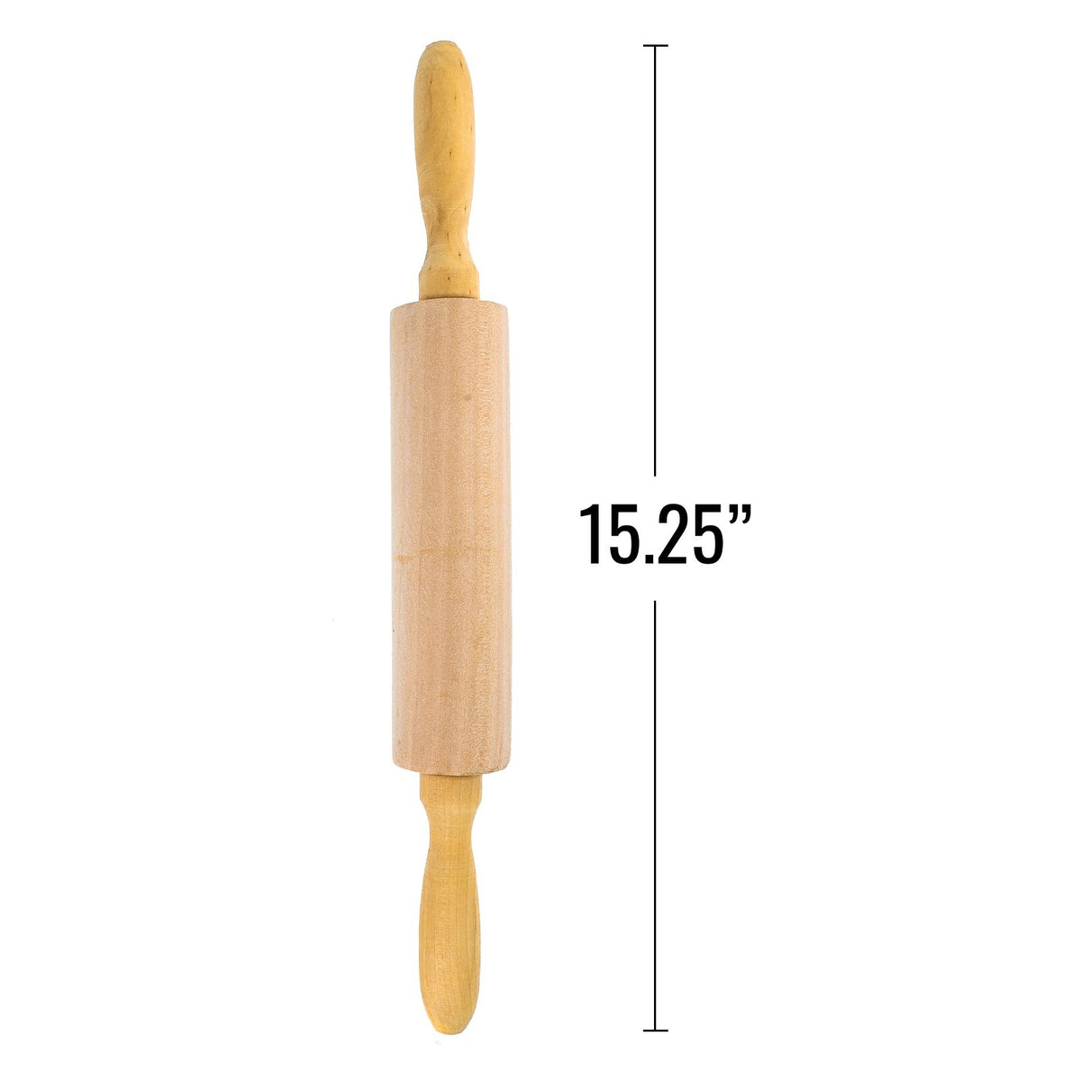 Beille Classic Bakers Solid Lotus Wood Rolling Pin Pie Crust Pizza Dough 13" 15"