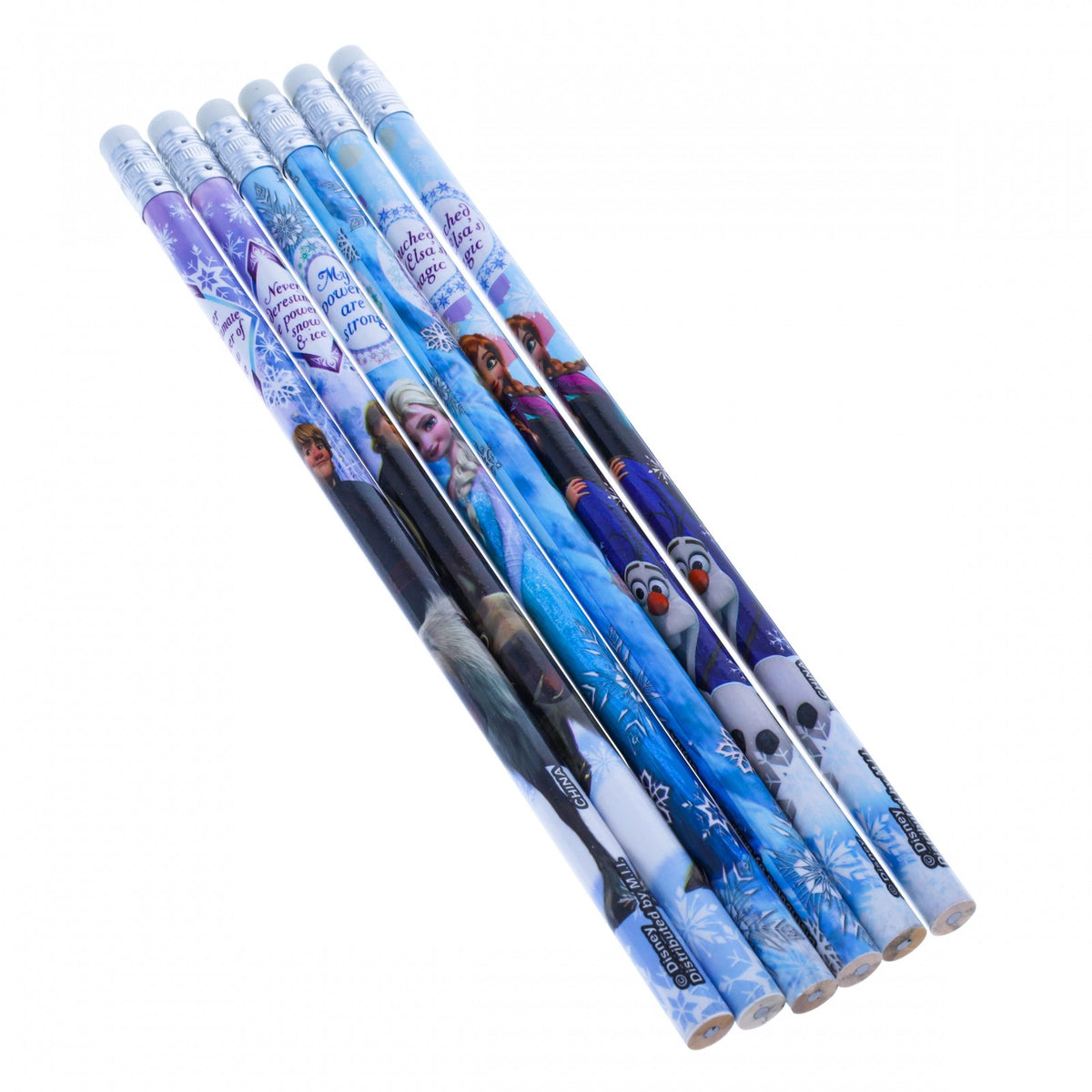 Disney Frozen 2 Kids Wooden Pencils with Erasers Childrens School Supplies 6pk, view 4
