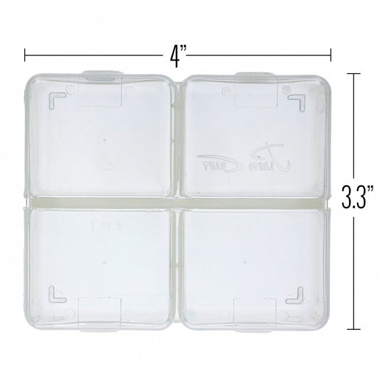 2 Pack ToolTreaux Clear 4 Compartment Plastic Pop Top Storage Organizer, view 2