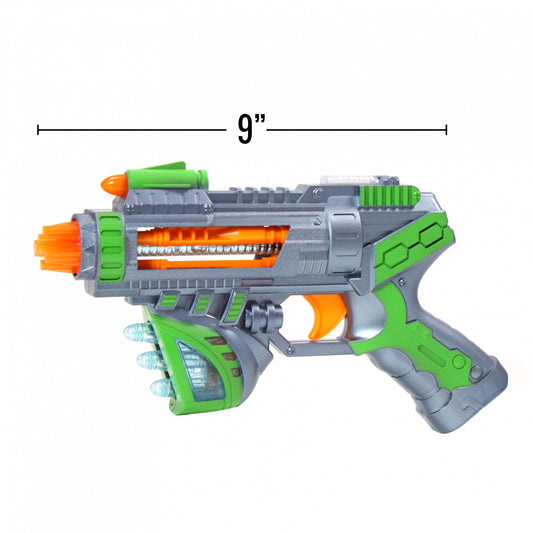 Kidplokio Sonic Space Blaster Toy Gun with Flashing Lights and Sounds, Green,, view 2