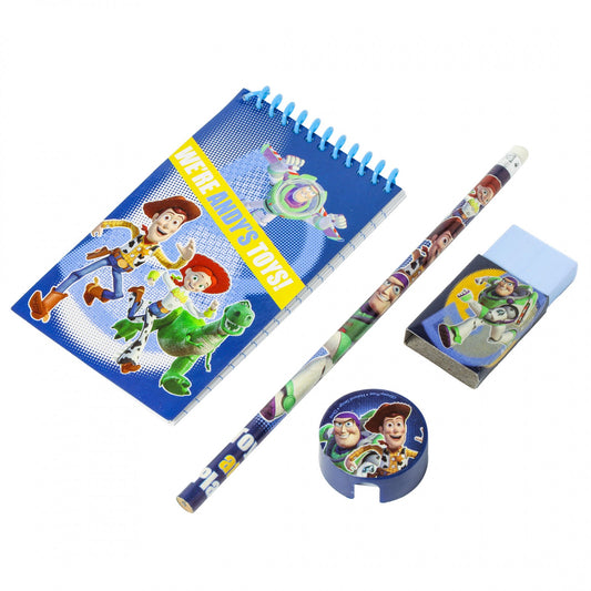 Toy Story 3 Kids School Supplies Study Set Notebook Pencil Sharpener Eraser 4pc, view 2