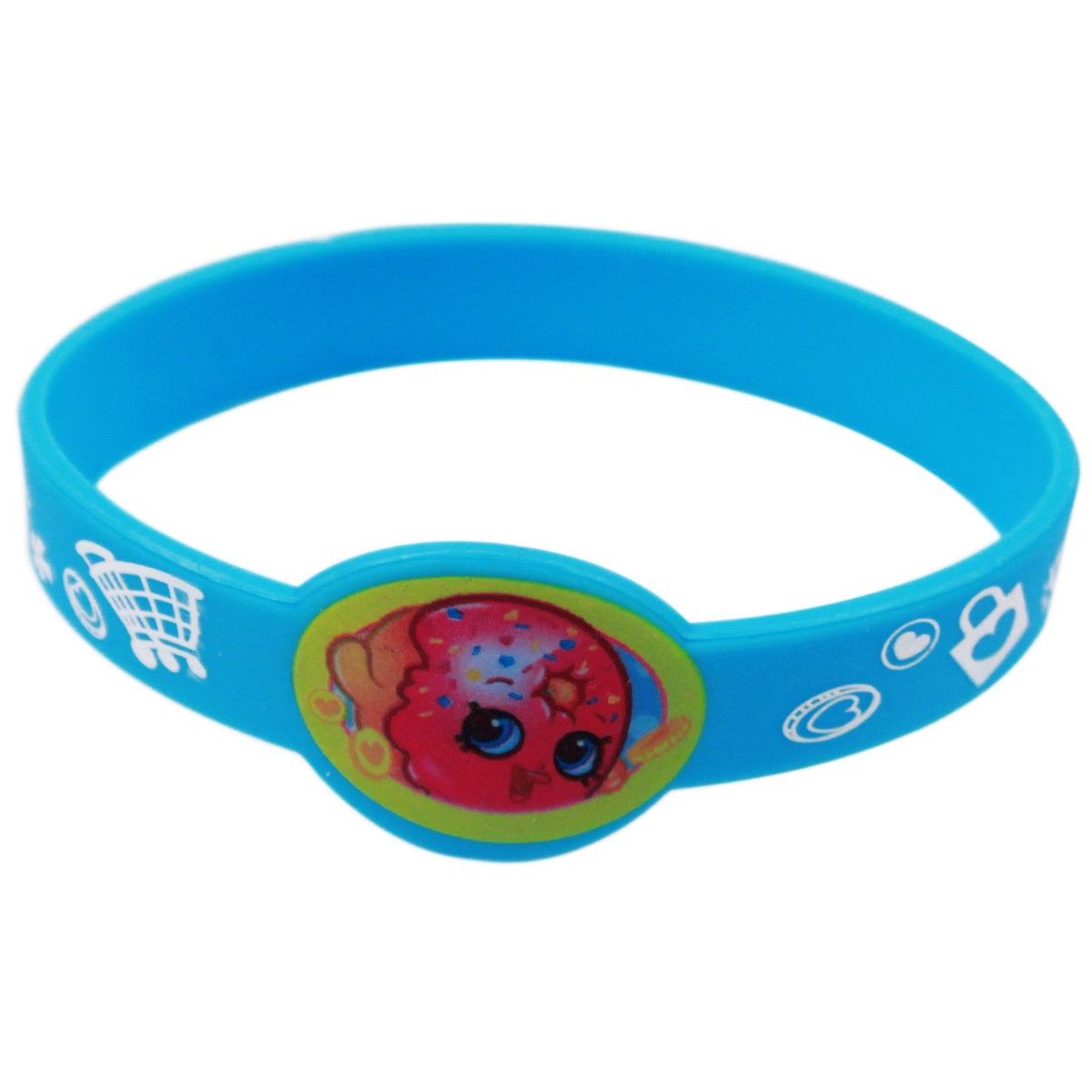 4pc Shopkins Stretchy Silicone Bracelets Gift Set D'Lish Donut Apple Blossom, view 5
