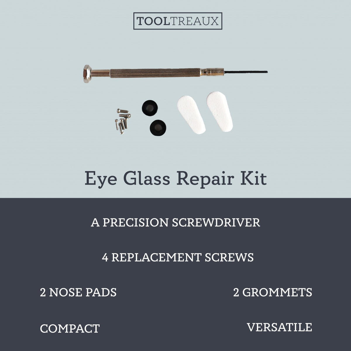 2 Pack Universal Tool Compact Eye Glasses Repair Kit in Case Fixing Vision Care, view 7