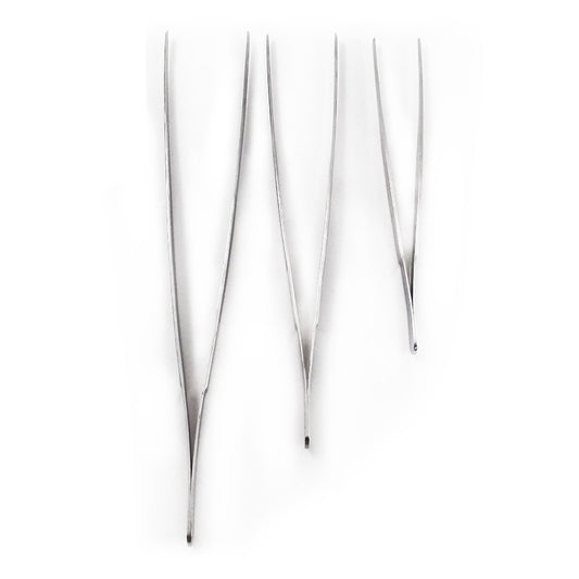 2 Pack 3pc Large Serrated Tweezer Tong Set with Case- 12, 10, and 8 Inch, view 2