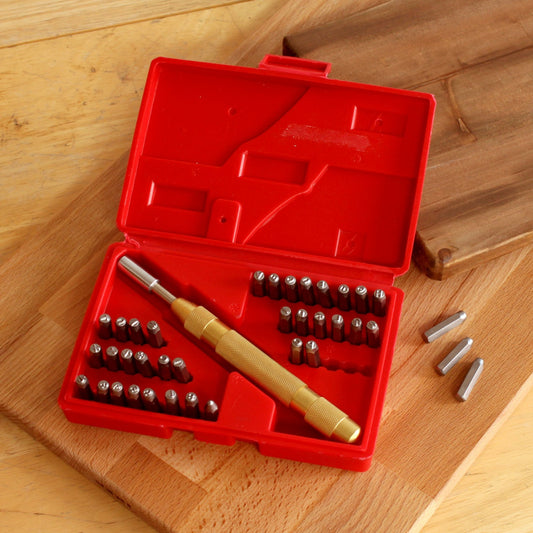 ToolTreaux Metal Number and Letter Stamping Set Auto Punch Storage Case - 38pc, view 2