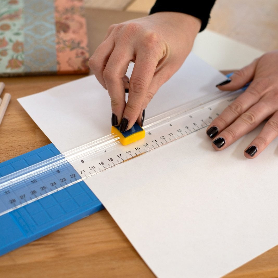 SE Paper Trimmer 12 Inch Cutting Board Magnetic with Grid Guide Base, view 7