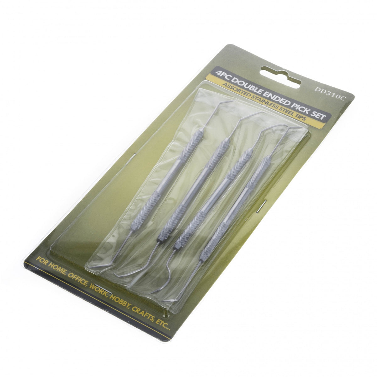 ToolTreaux Stainless Steel Double Ended Knurled Picks Hobby Craft Tools - 4pc, view 7