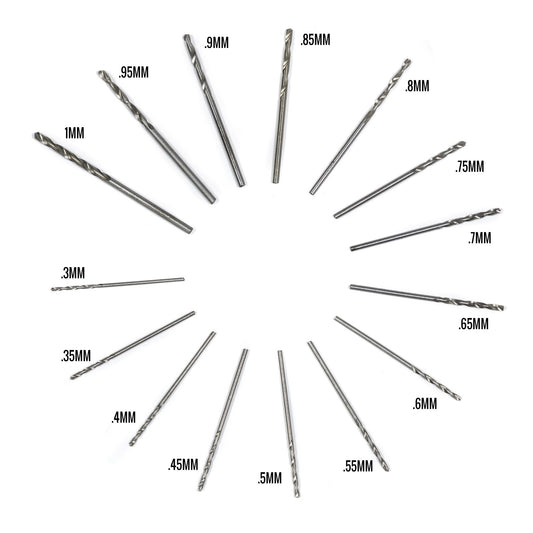 2 Pack 15pc Mini Drill Bit .3mm to 1mm Set, view 2