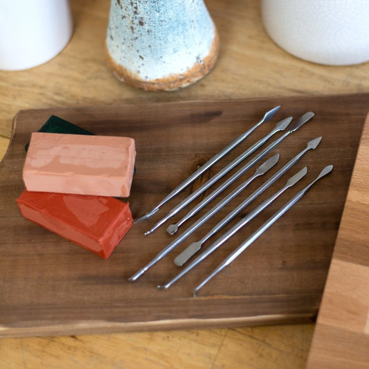 ToolTreaux 19pc Dual Sided Stainless Steel Wax Clay Carving Pick and Spatula Set, view 2