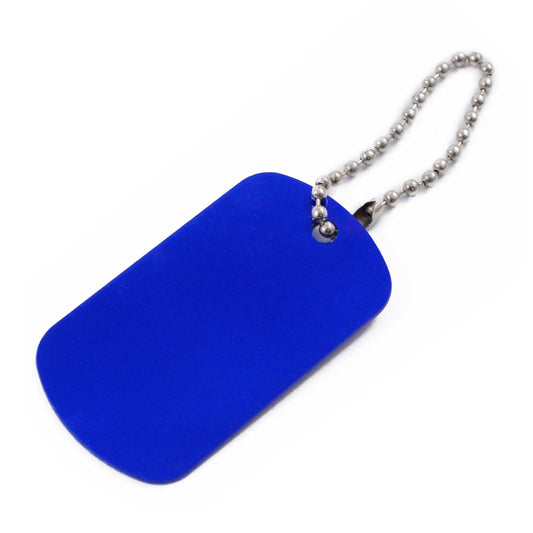 2 Pack Aluminum Dog Tag Military GI Blank Key Chain 1 Piece Set, view 2