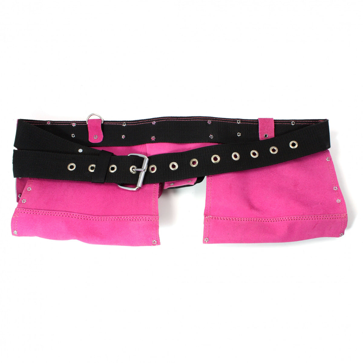 9 Pocket Tool Belt Pouch Heavy Duty Pink Suede Leather Fits Hammer And Nails, view 11