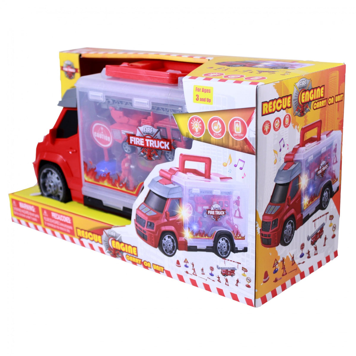 TychoTyke Construction and Rescue Tools Truck with Light and Sound Red, view 10