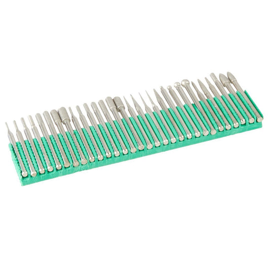 2 Pack 30pc Diamond Tip Cutting Burr Bit Set for Rotary Tool (Many Grit Sizes), view 2