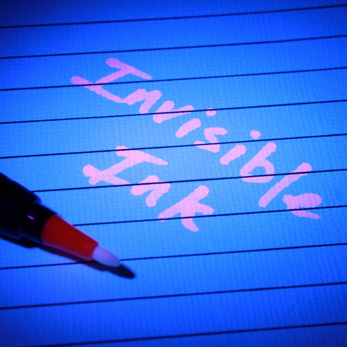 2 Pack UV Spy Pen Invisible Ink Security Marker Blue and UV LED Flashlight, view 4