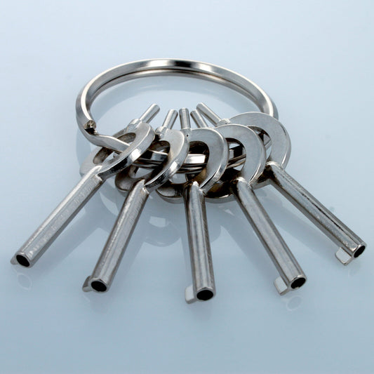5 Pack Universal Handcuff Key Standard Issue Law Enforcement Steel Key, view 2
