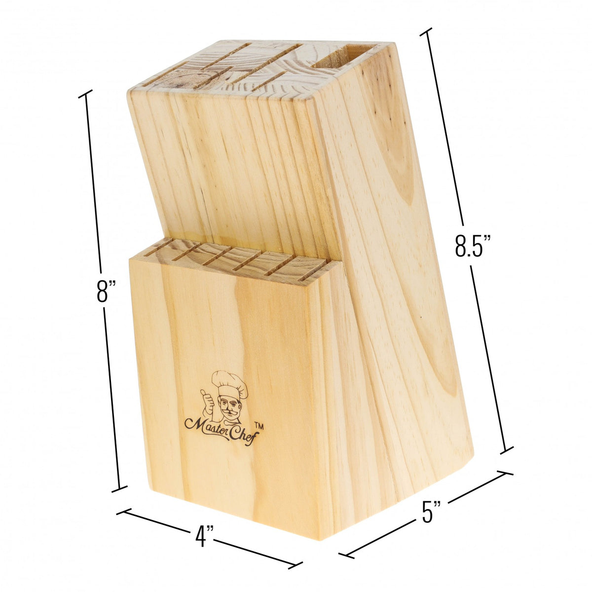 Beille Kitchen Knife Set Cooking Baking Supplies Meal Prep with Wood Storage