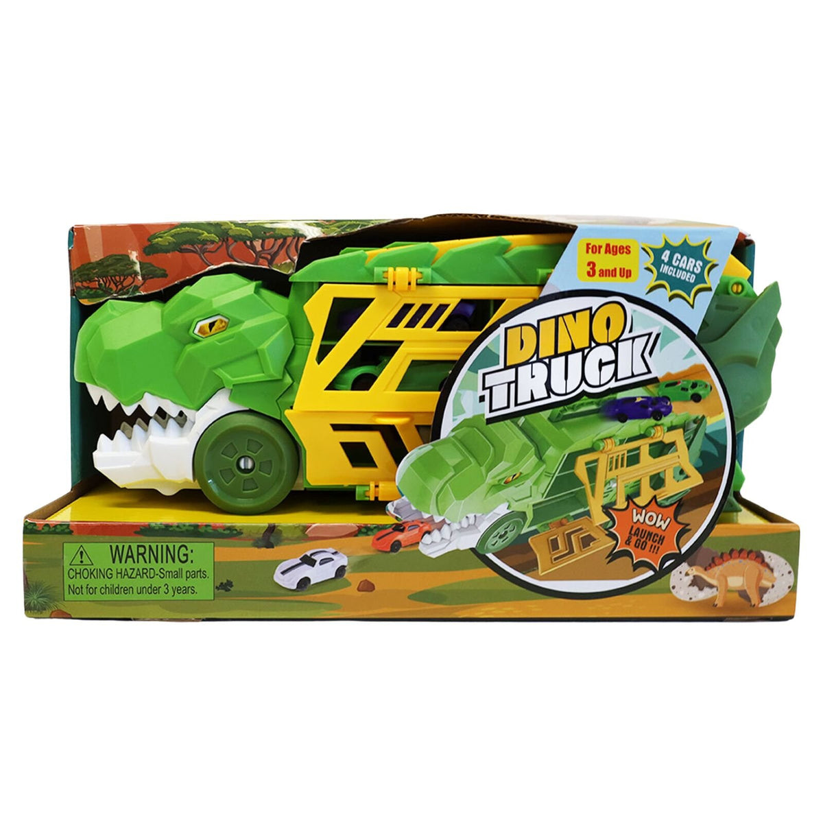 Kidplokio 3 in 1 Ultimate T Rex Diecast Cars Transporter Truck Toy (2 Colors), view 19