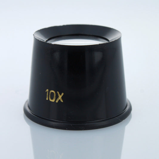 2 Pack Universal Tool 10X Plastic Jewelers Loupe 25mm Glass Lens Magnifier, view 2