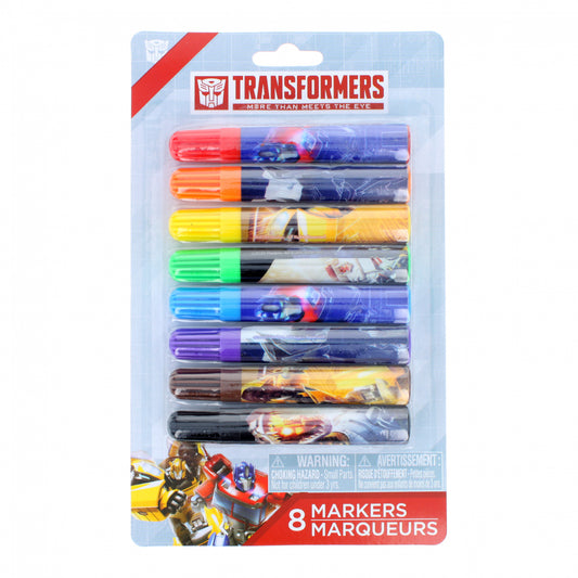 Eight mini felt markers for kids with licensed characters