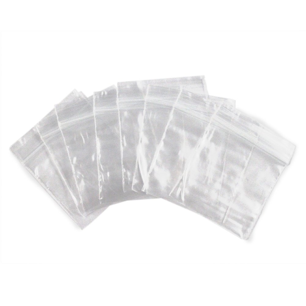 100pc Self Locking Plastic Bags 2mm Thick All Purpose Storage Baggies, view 3