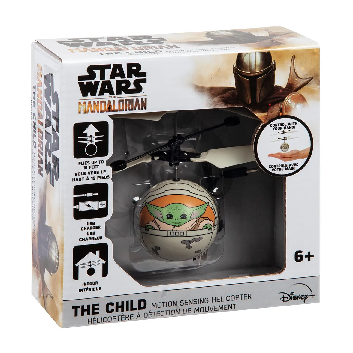 Star Wars UFO Ball Helicopter Mandalorian Yoda Stormtrooper Kids Toy Mini Copter, view 18