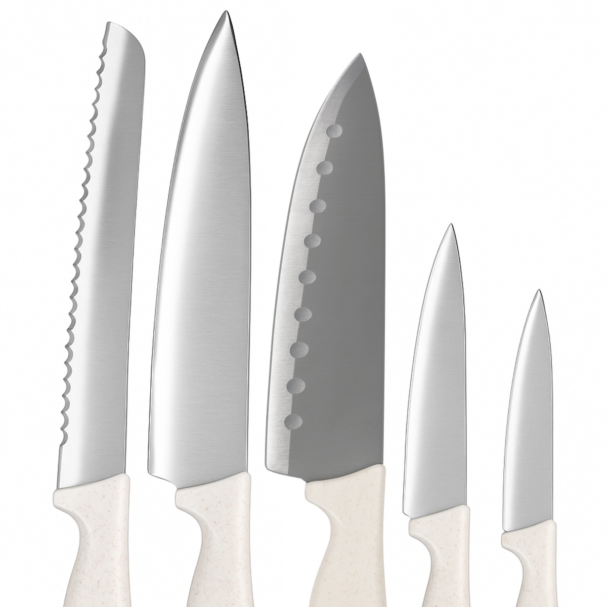 Beille Stainless Steel and Wheat Fiber Handle Kitchen Knives (Many Styles)