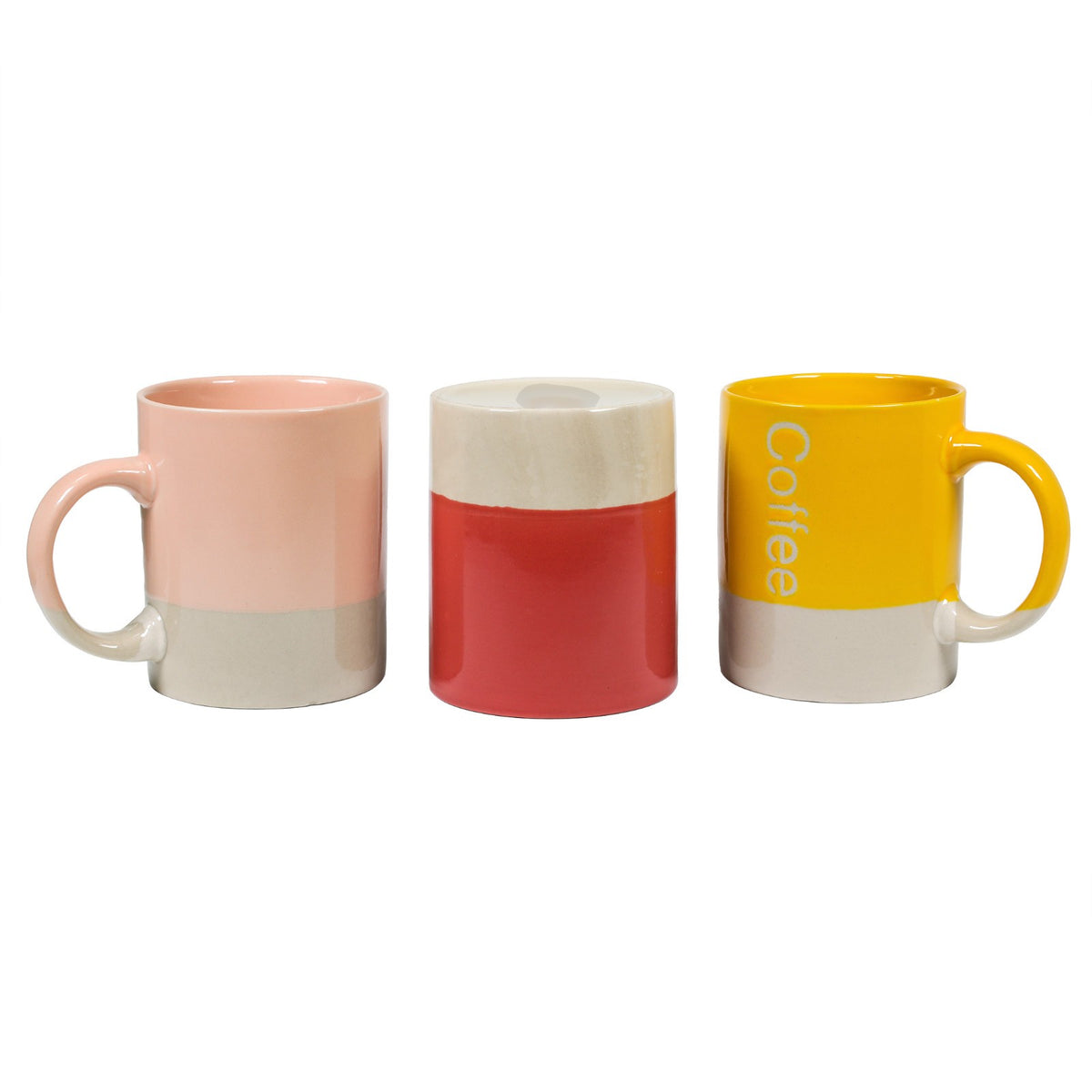 Beille  1pc Ceramic Stoneware Modern Coffee Cup 11oz Drinkware Mug (3 Colors)