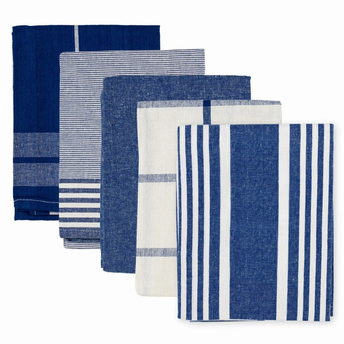 Beille 5pc 100% Cotton Oversized Dish Towel Set Kitchen Accessories (4 Colors)