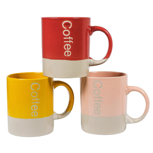 Beille  1pc Ceramic Stoneware Modern Coffee Cup 11oz Drinkware Mug (3 Colors)