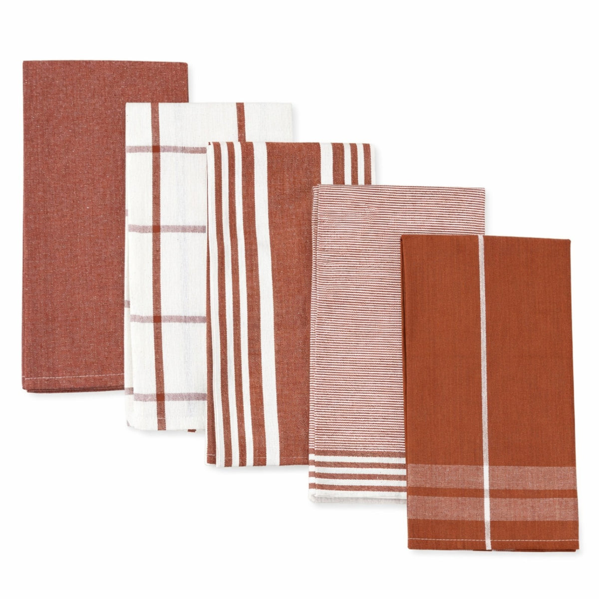 Beille 5pc 100% Cotton Oversized Dish Towel Set Kitchen Accessories (4 Colors)
