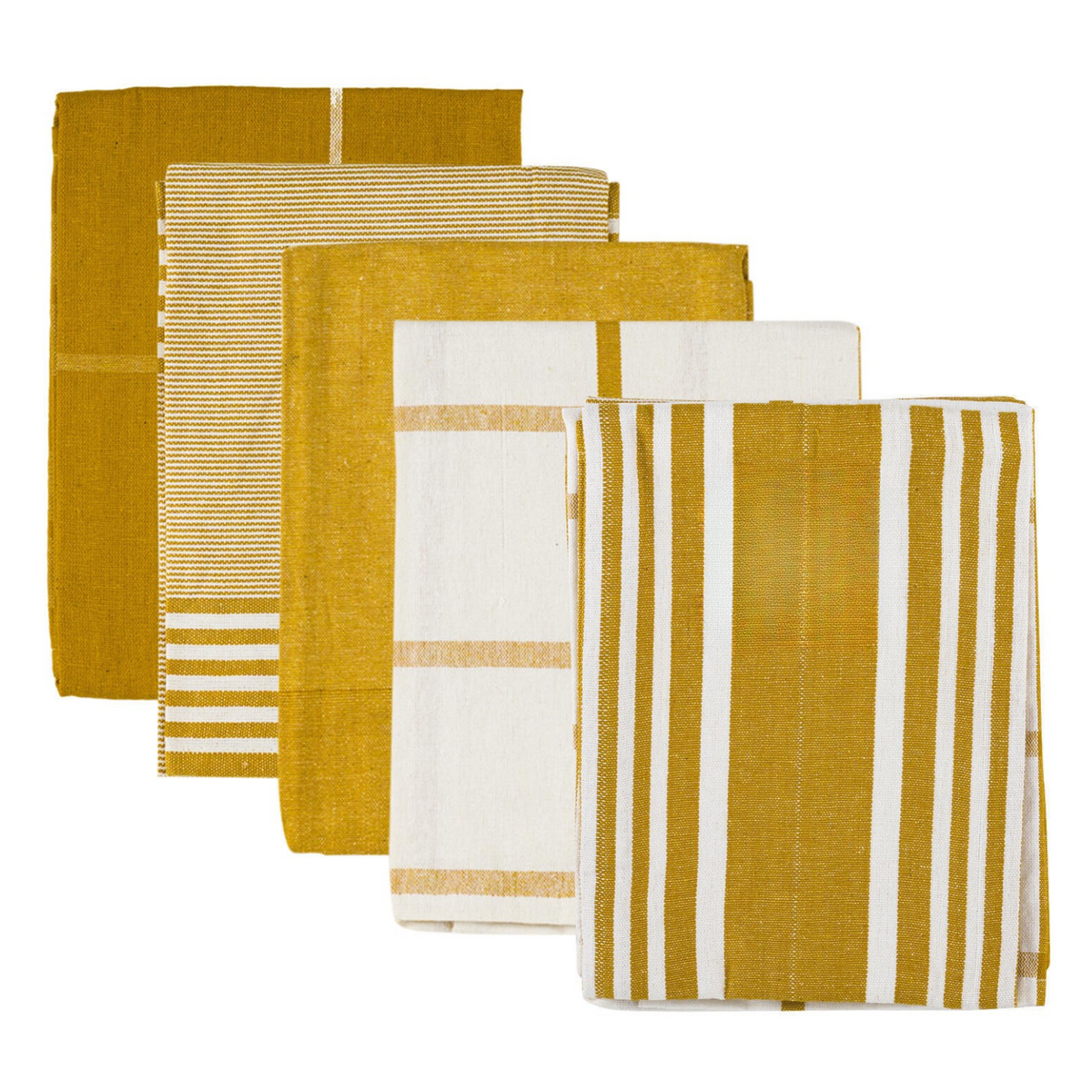 Beille 5pc 100% Cotton Oversized Dish Towel Set Kitchen Accessories (4 Colors)
