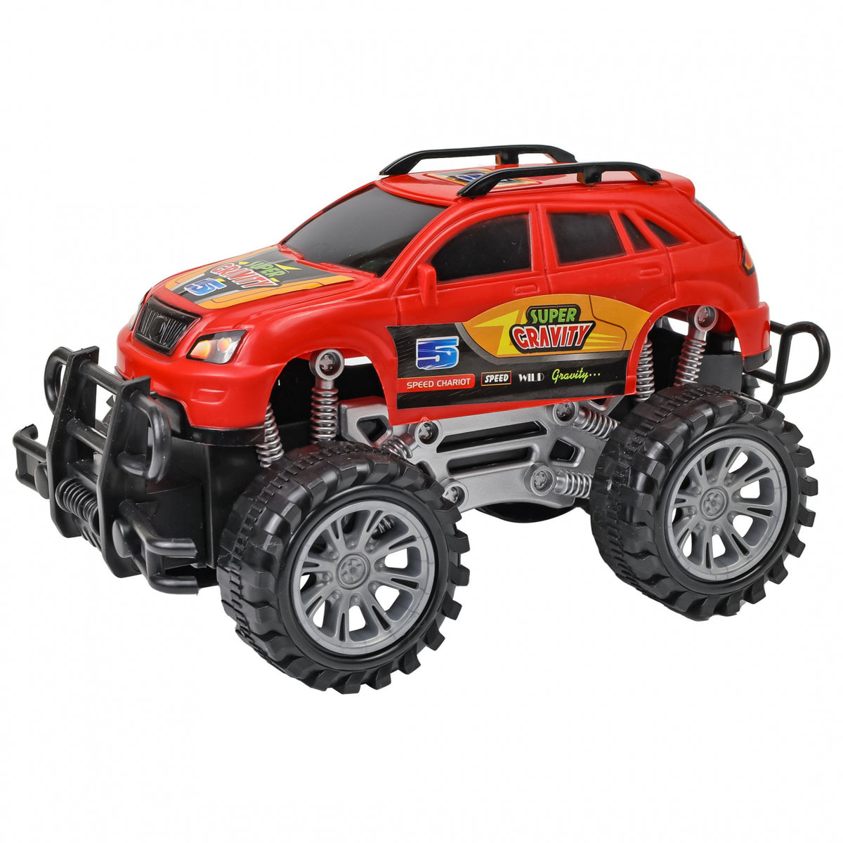 Kidplokio Monster Trucks Toy ATV Off Road Friction Trailer Pull Back Cars, view 8