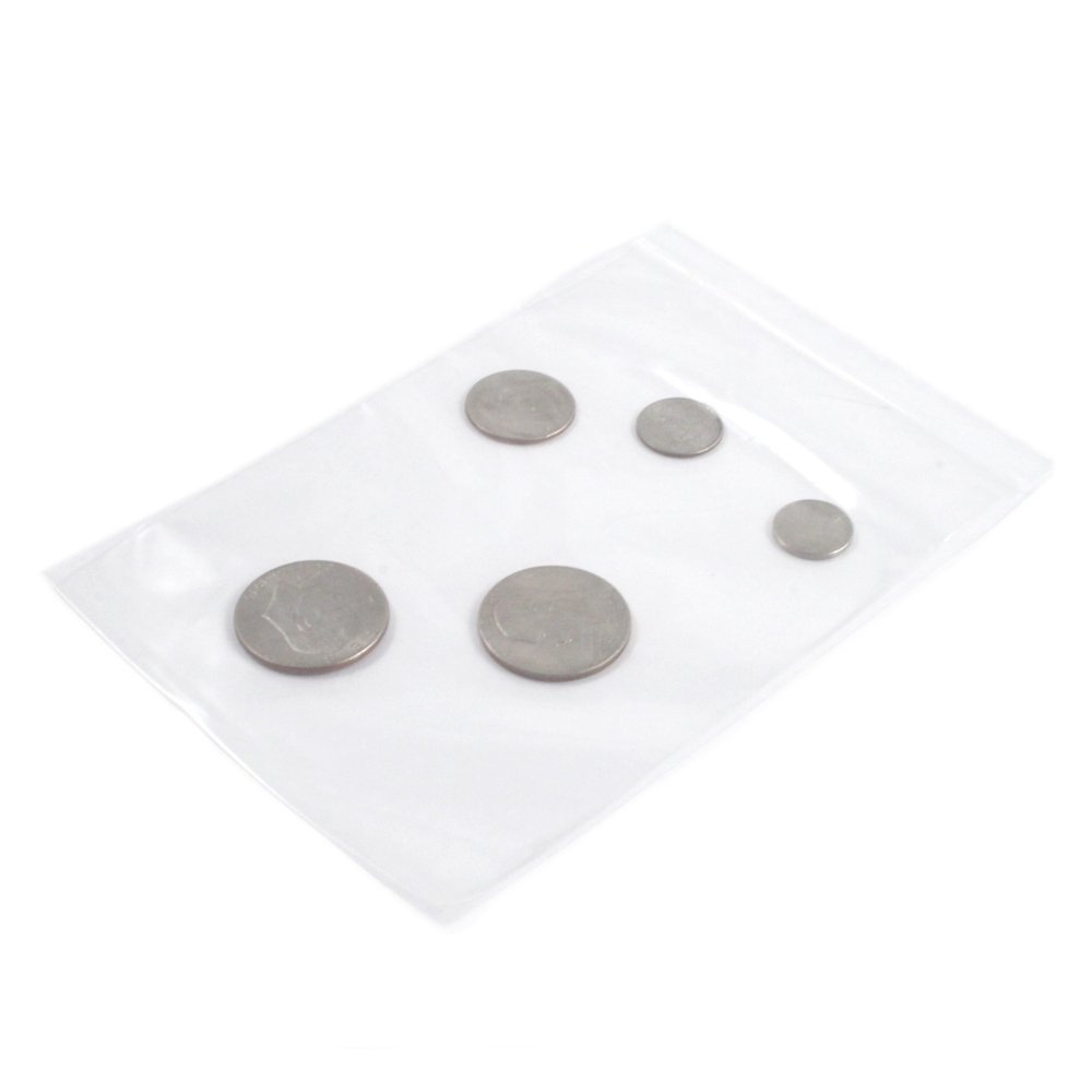 100pc Self Locking Plastic Bags 2mm Thick All Purpose Storage Baggies, view 16