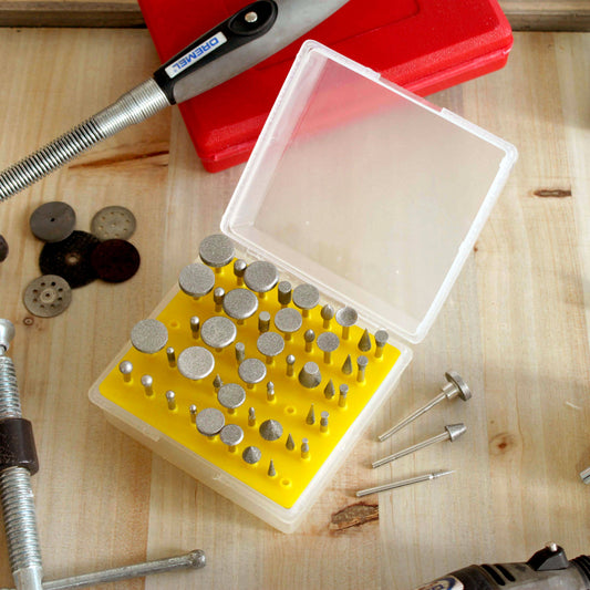50pc Diamond Burr Bit Set for  Rotary Tool (Multiple Grit Sizes), view 2