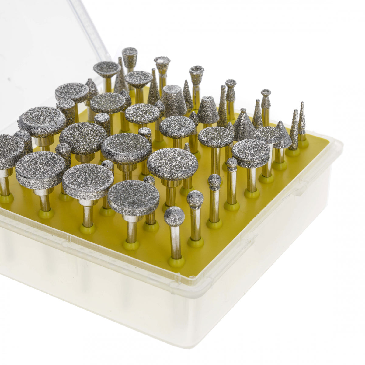 50pc Diamond Burr Bit Set for  Rotary Tool (Multiple Grit Sizes), view 4