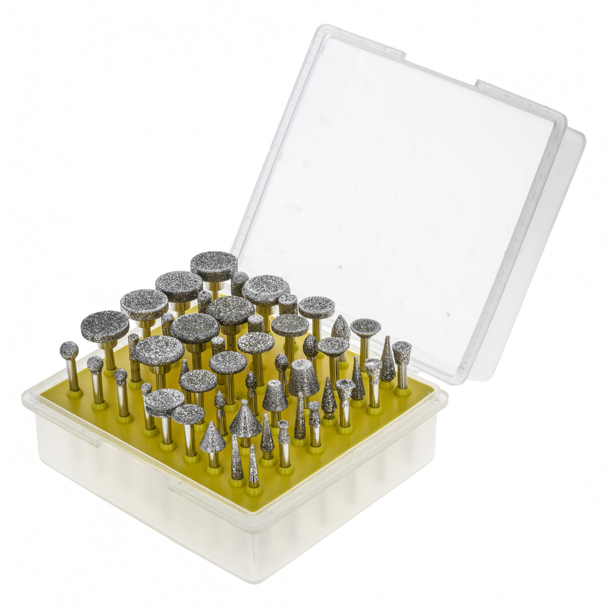 50pc Diamond Burr Bit Set for  Rotary Tool (Multiple Grit Sizes), view 3