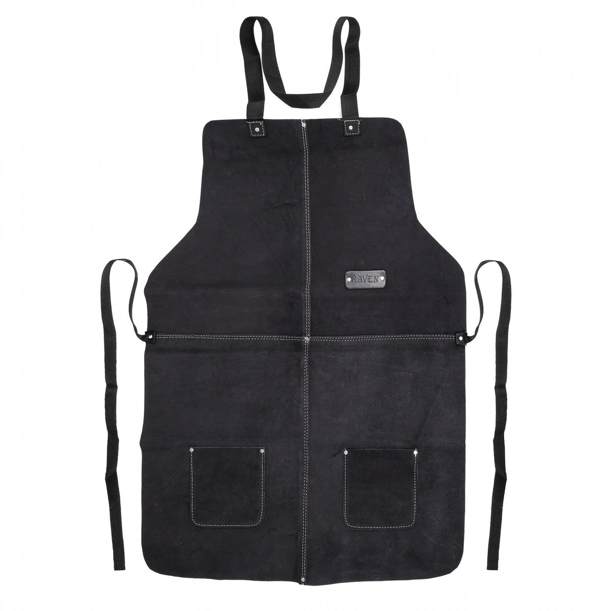 ToolTreaux Unisex Large Leather Workshop Apron Full Body with Pockets, view 2