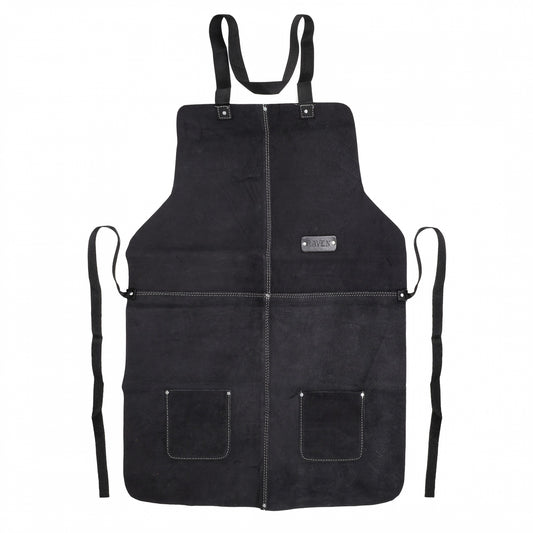 ToolTreaux Unisex Large Leather Workshop Apron Full Body with Pockets, view 2