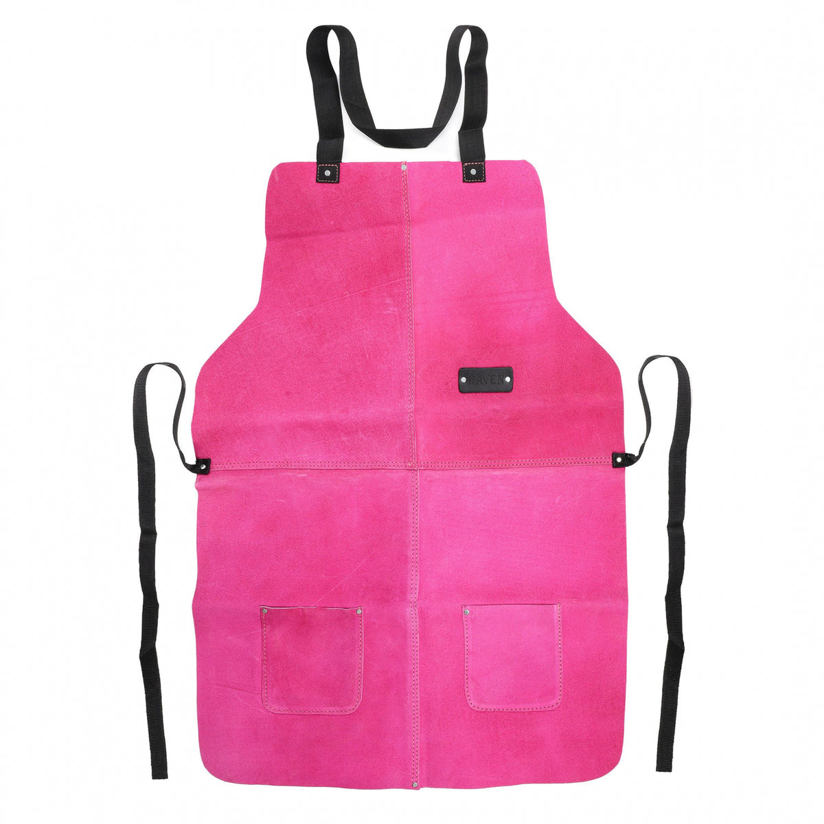 Large unisex full body leather workshop apron with tool pockets