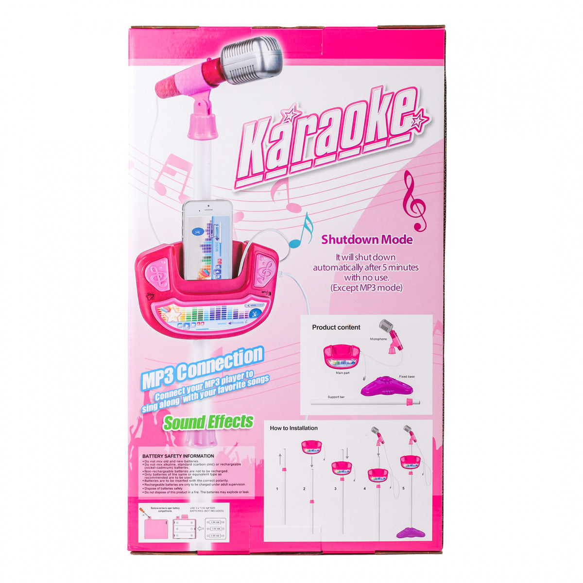 Kidplokio Musical Microphone Pretend Play Karaoke Machine Kids MP3 Player, view 9