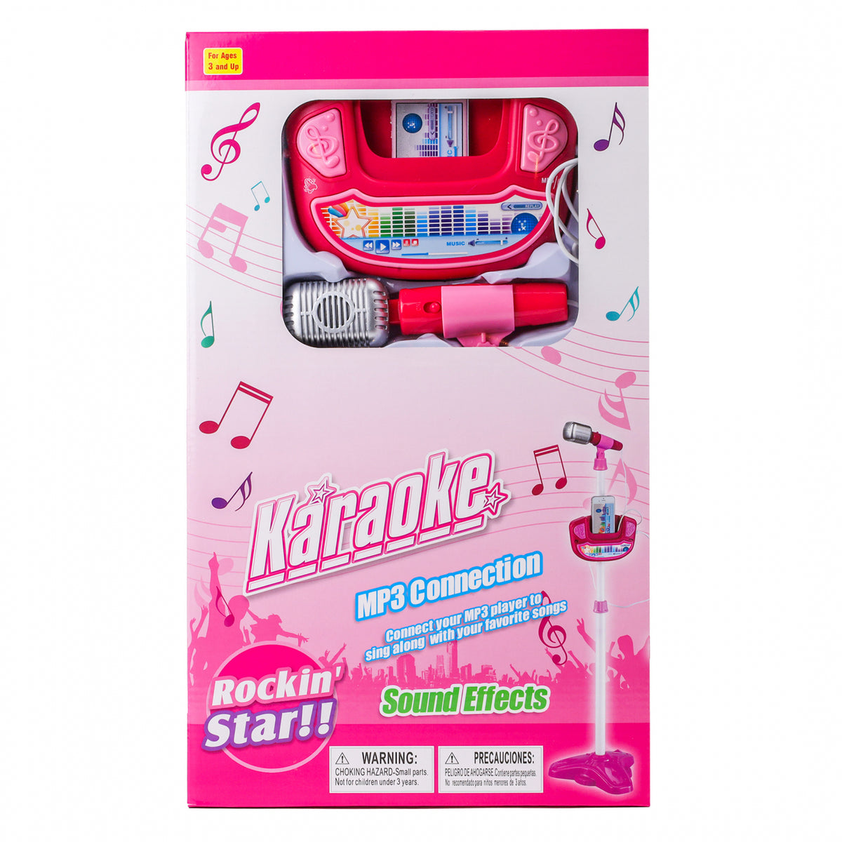 Kidplokio Musical Microphone Pretend Play Karaoke Machine Kids MP3 Player, view 2