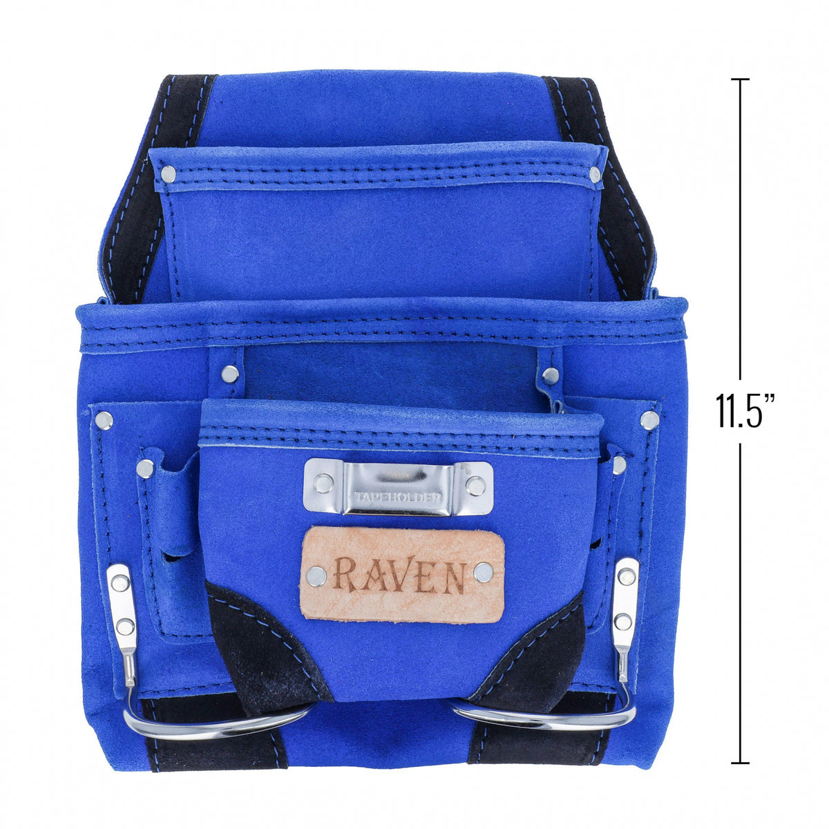 Deluxe Carpenter Tool Belt Pouch Heavy Duty Suede Leather Fits Hammer And Nails, view 6