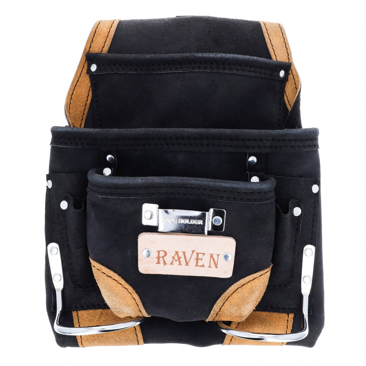Deluxe Carpenter Tool Belt Pouch Heavy Duty Suede Leather Fits Hammer And Nails, view 10