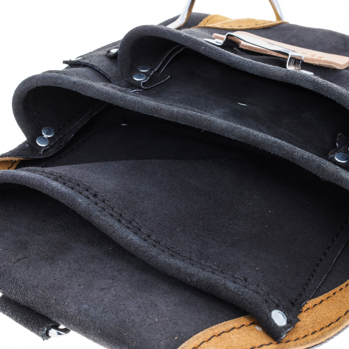 Deluxe Carpenter Tool Belt Pouch Heavy Duty Suede Leather Fits Hammer And Nails, view 19