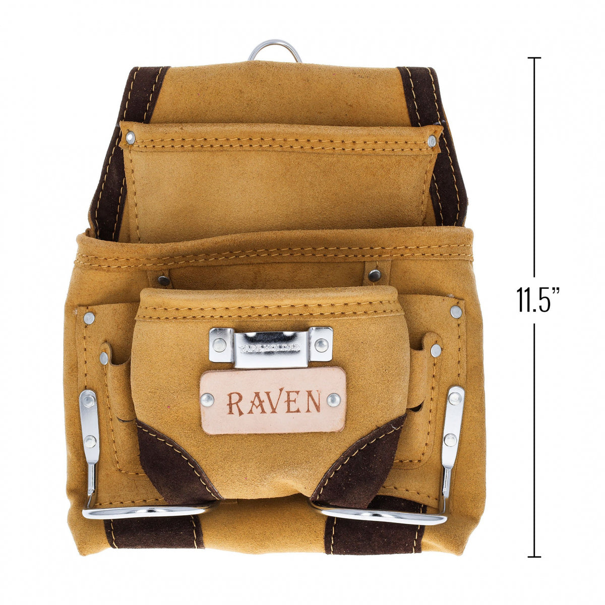 Deluxe Carpenter Tool Belt Pouch Heavy Duty Suede Leather Fits Hammer And Nails, view 28