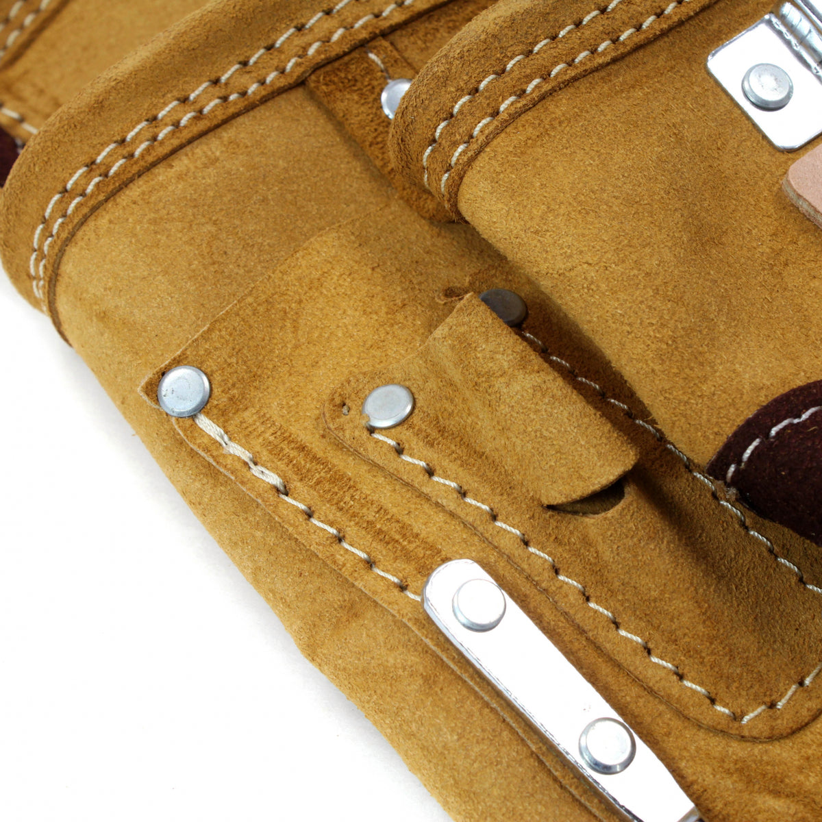 Deluxe Carpenter Tool Belt Pouch Heavy Duty Suede Leather Fits Hammer And Nails, view 24