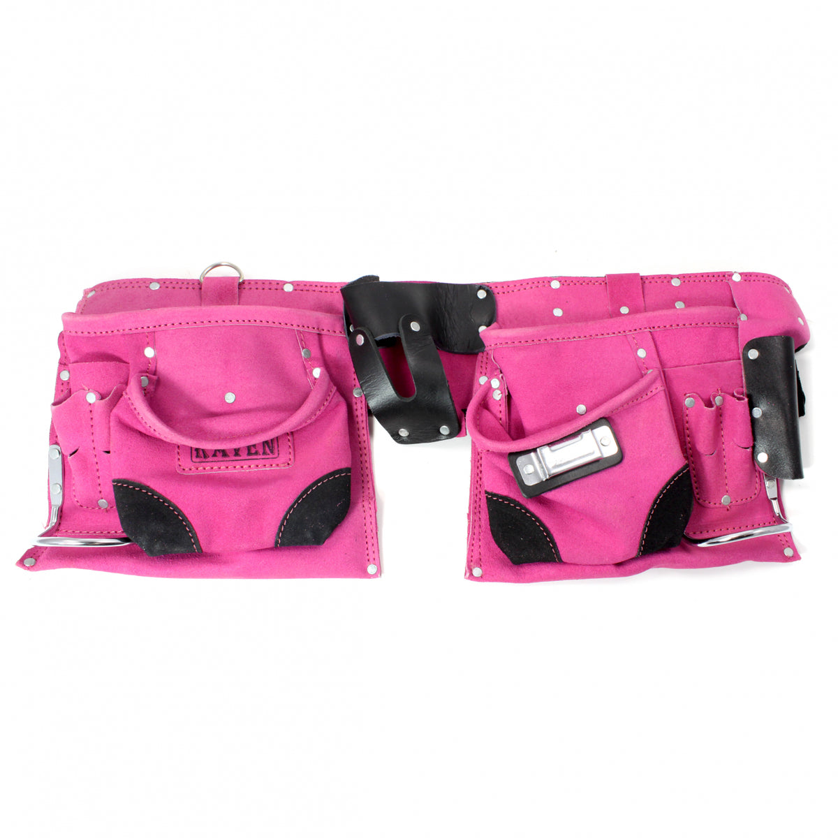ToolTreaux 9 Pocket Leather Tool Belt Large Hammer Drill Tool Pouch, view 10