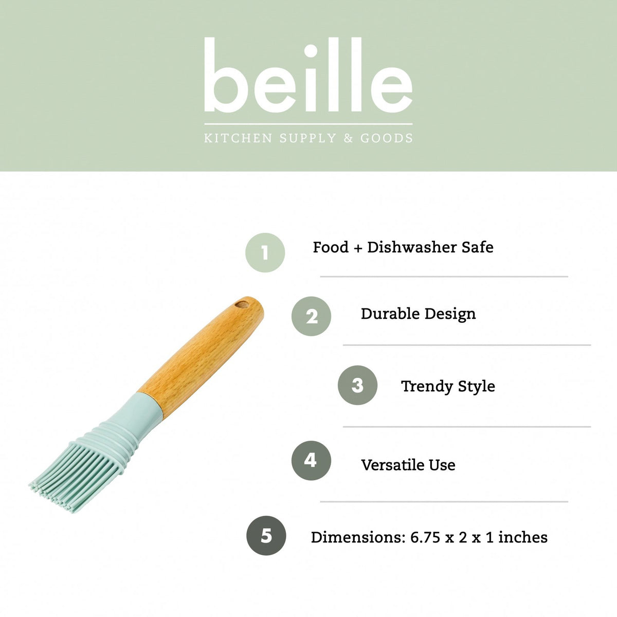 Beille Kitchen Gadgets Cooking Baking Supplies Meal Prep Tool Set Pastel