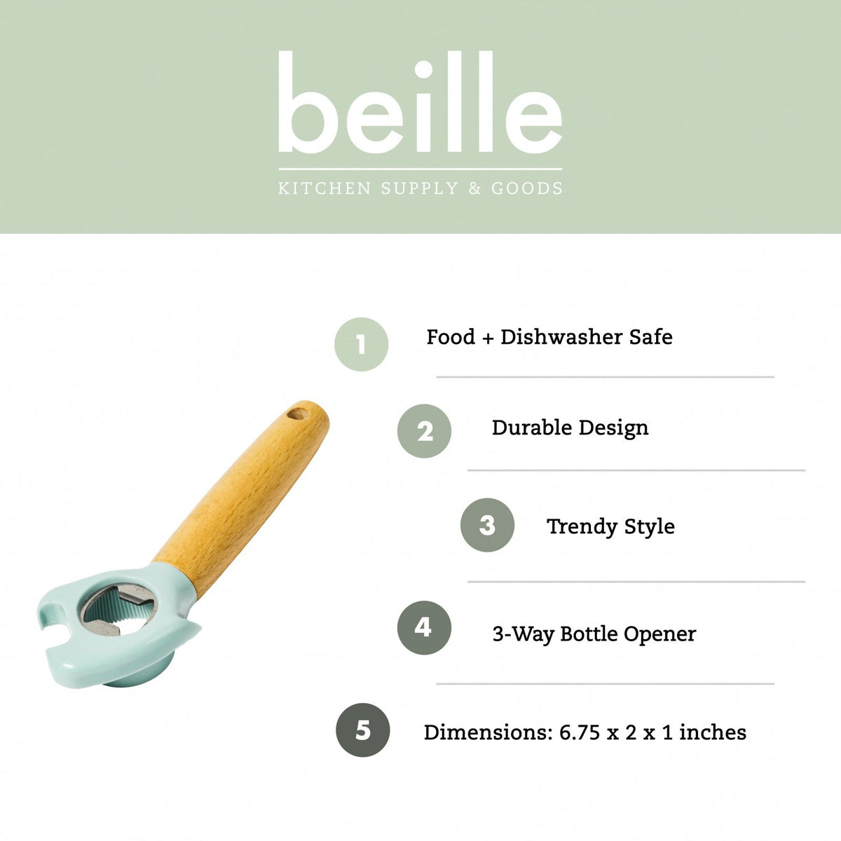 Beille Kitchen Gadgets Cooking Baking Supplies Meal Prep Tool Set Pastel