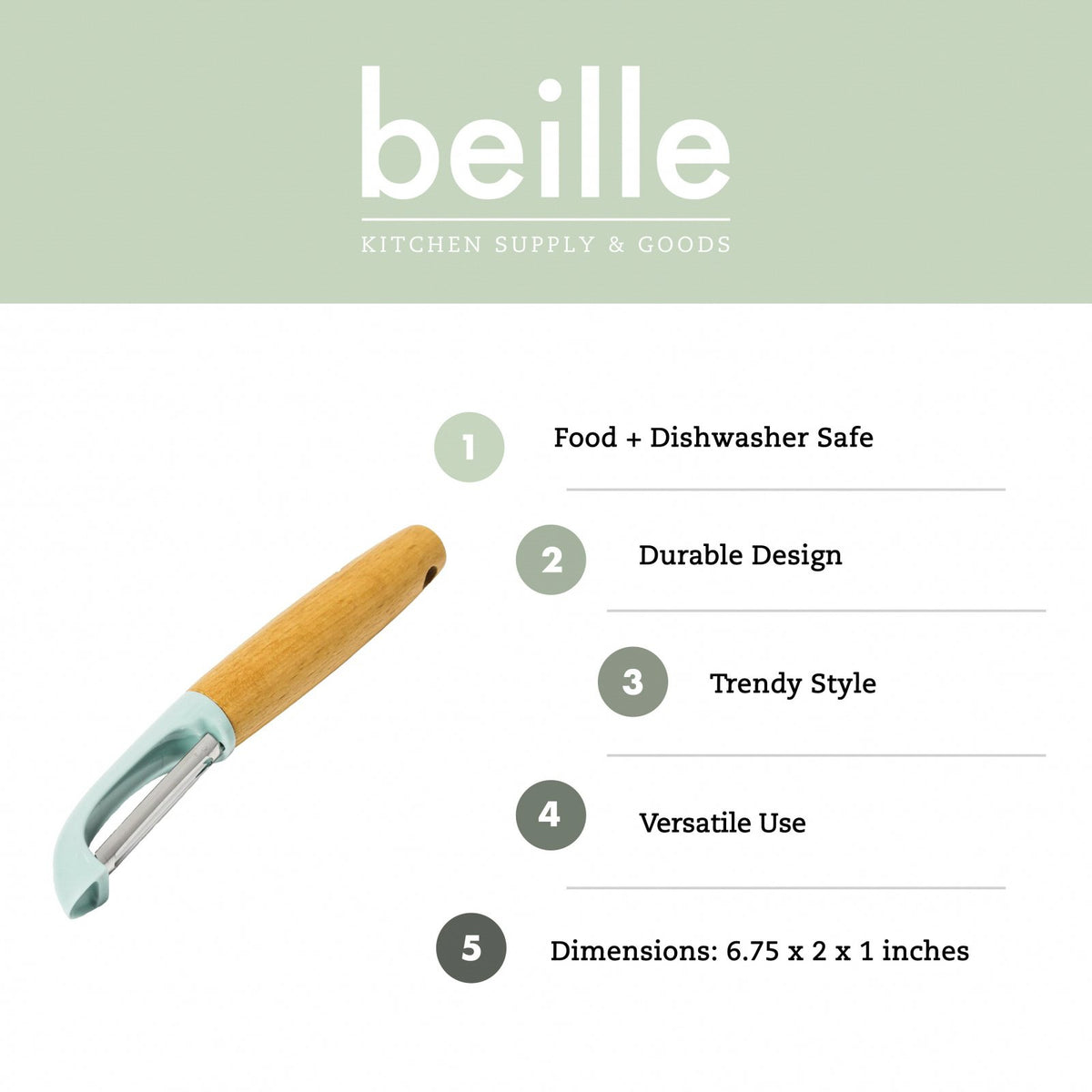 Beille Kitchen Gadgets Cooking Baking Supplies Meal Prep Tool Set Pastel